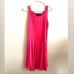 Red Cotton Skater Dress